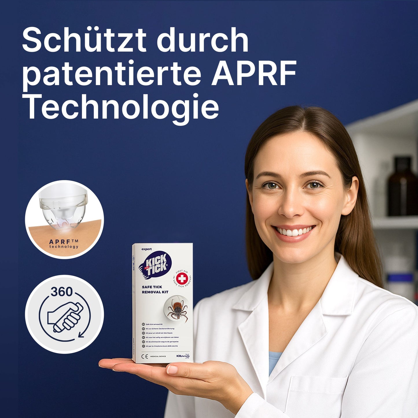 KICK THE TICK | Schmerzfreies & Sicheres Zeckenentferner Set mit Vereisungsspray und Zeckenzange