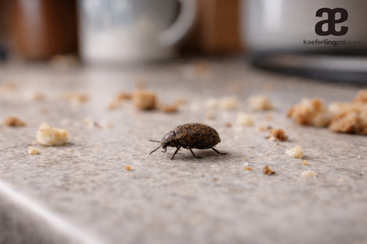 Kleine braune Käfer in der Wohnung