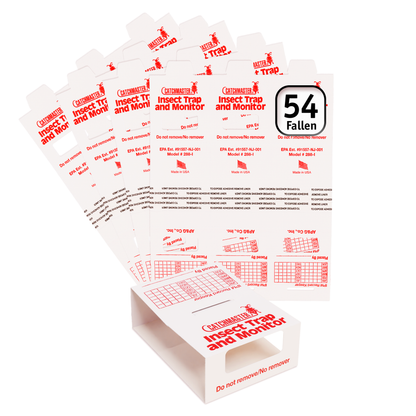 Catchmaster 288i Set mit 18 Klebefallen zur professionellen Überwachung von Silberfischen und Papierfischen