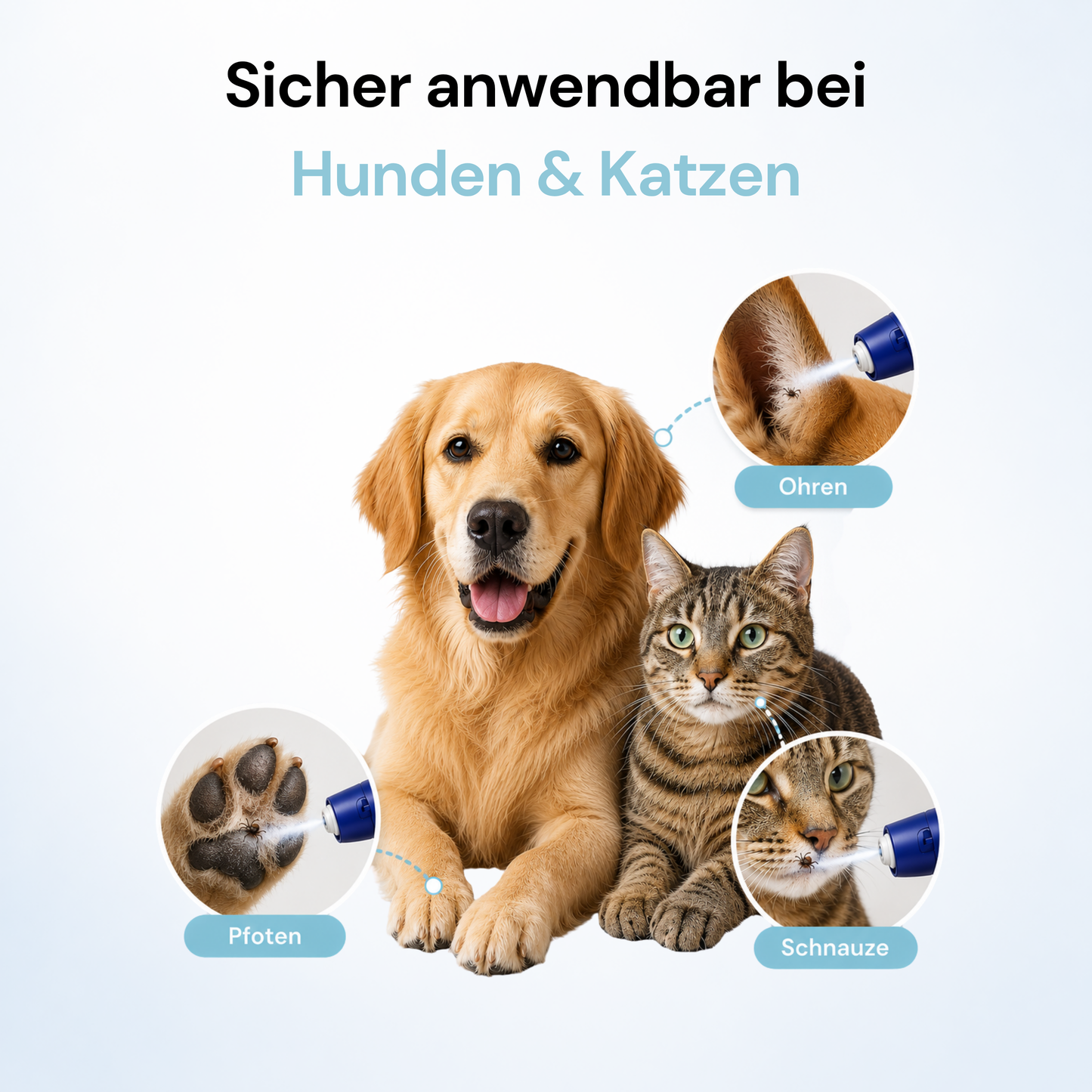 KICK THE TICK | Schmerzfreies & Sicheres Zeckenentferner Set mit Vereisungsspray und Zeckenzange