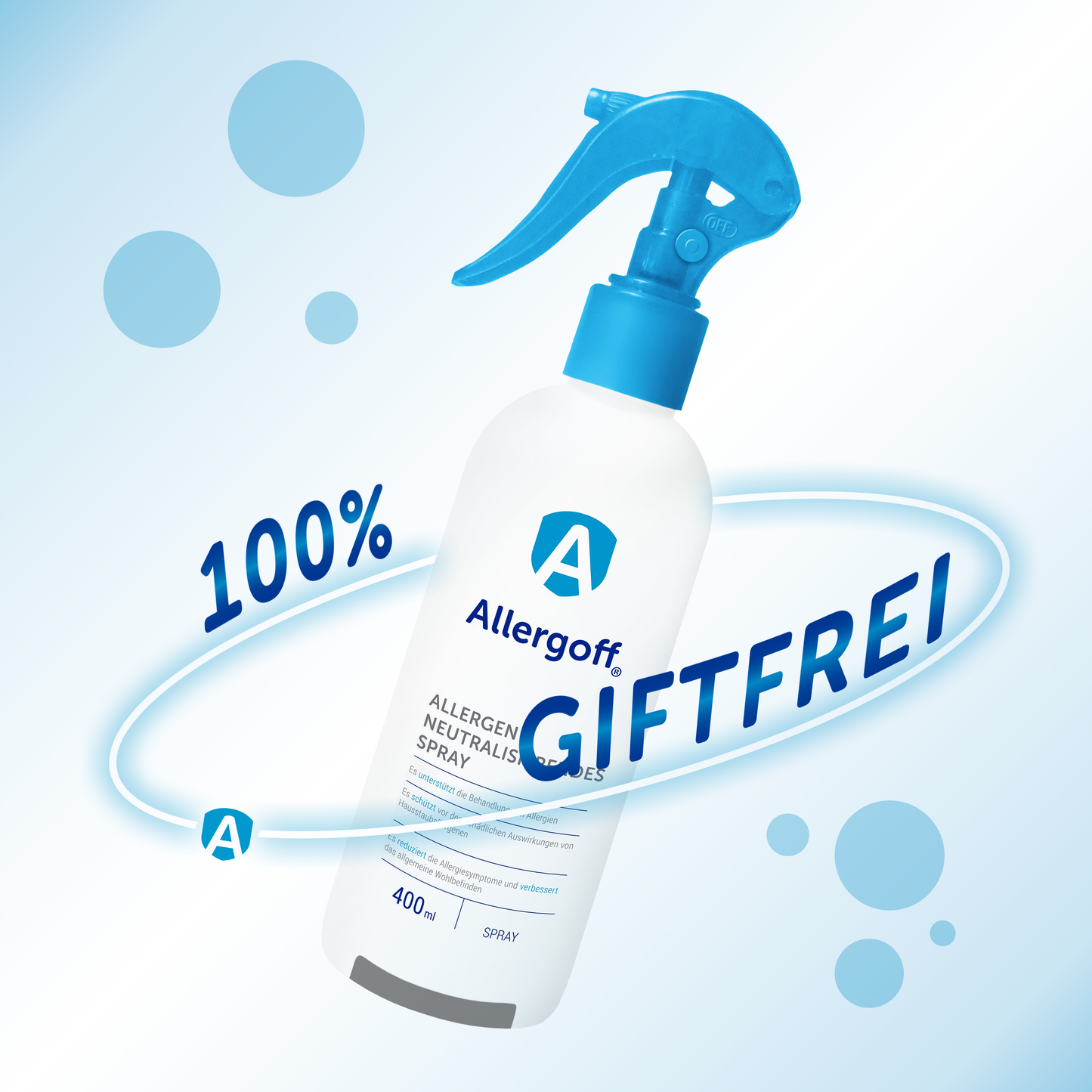 Allergoff Allergen Spray zur Reduktion von Hausstaubmilben, Allergenen und Milbenallergenen auf Matratzen und Textilien