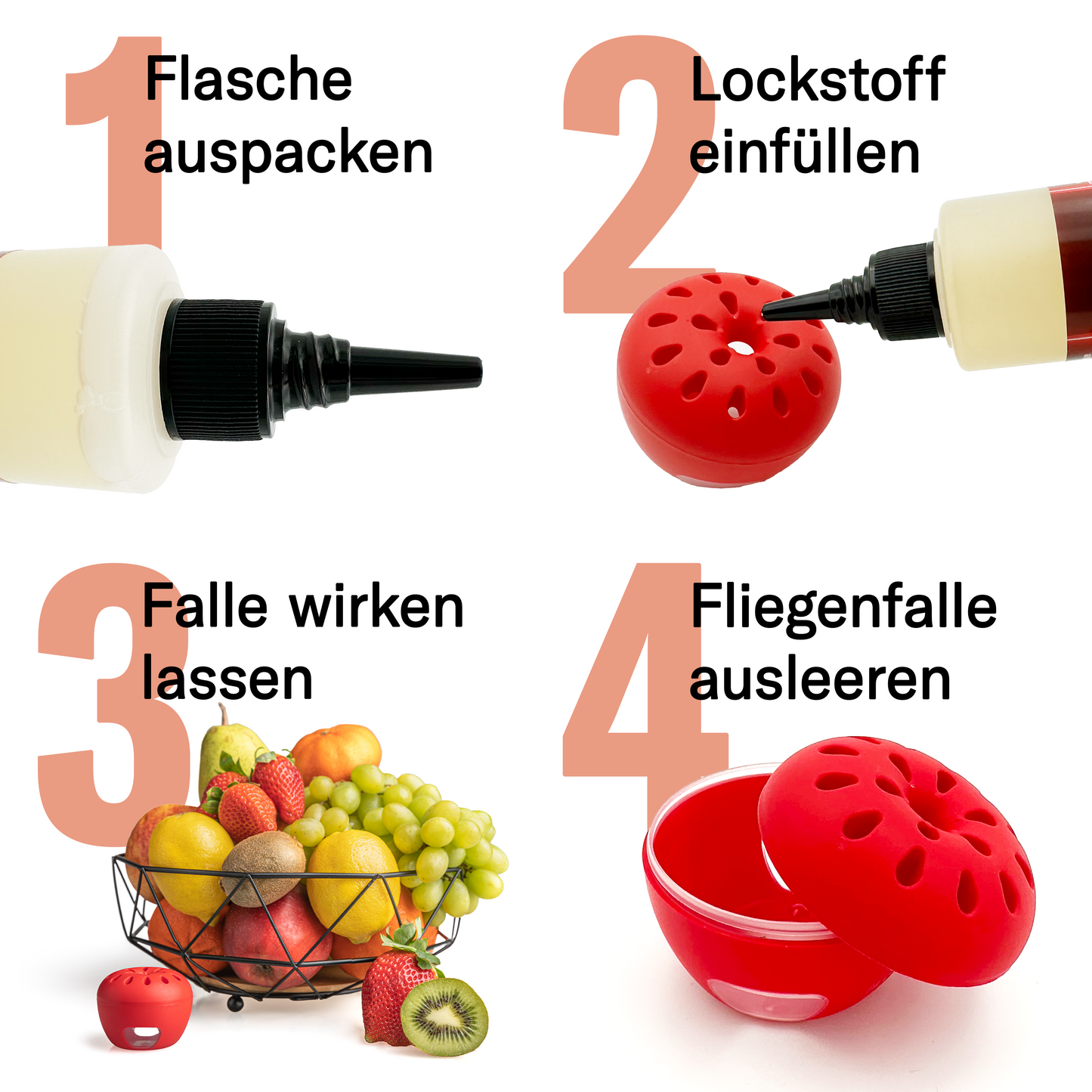 Novokill Premium Fruchtfliegenfalle - Die effektivste Fruit Fly Trap