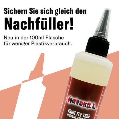 Novokill Premium Fruchtfliegenfalle - Die effektivste Fruit Fly Trap