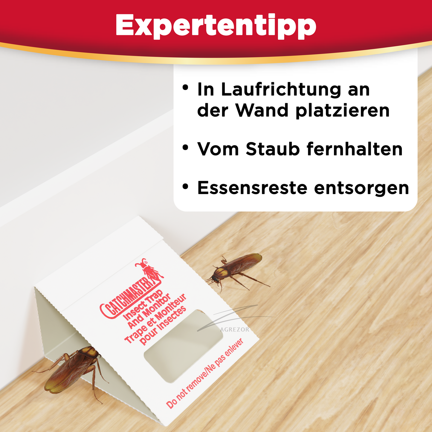 Ungeziefer zuverlässig überwachen mit der Catchmaster 100i Klebefalle. Giftfrei, bewährt und ideal für den privaten Haushalt.