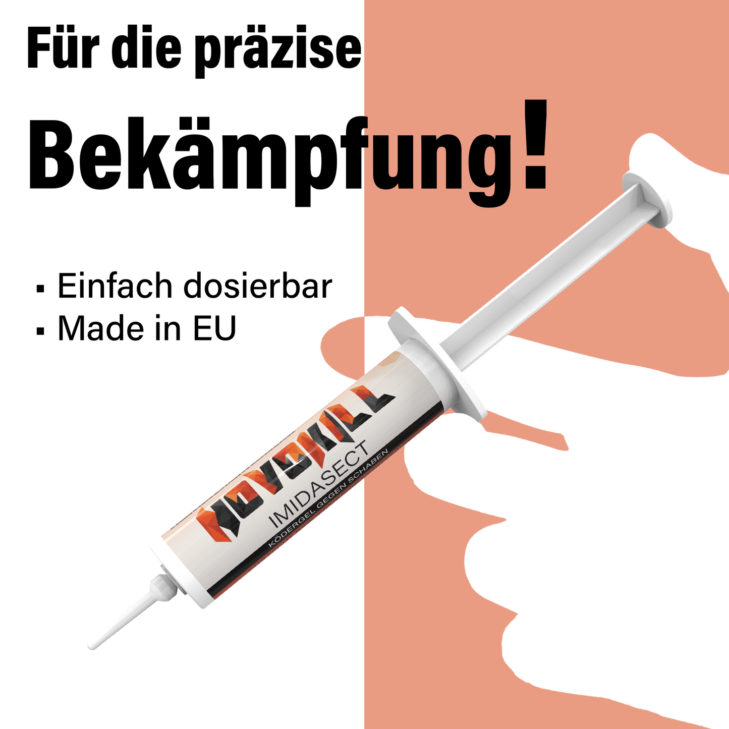 Anwendung von Novokill Schabengel entlang der Laufwege von Schaben und Kakerlaken in Küche und Wohnräumen