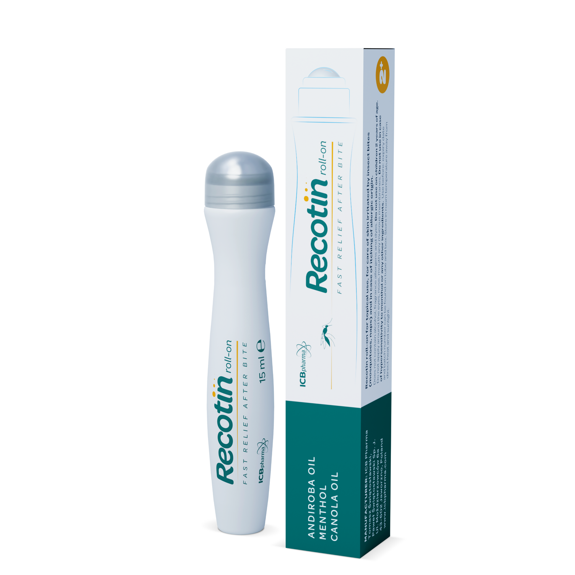 Recotin Mückenstich Roll-on – kühlender Roll-on mit Aloe Vera und Menthol gegen Juckreiz und Rötungen