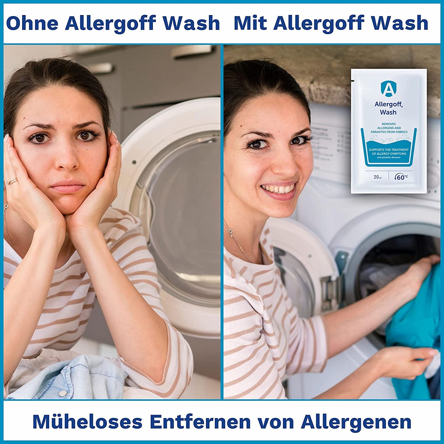 Allergoff Wash Milben Waschmittel | Wirksam gegen Milben, Flöhe, Läuse